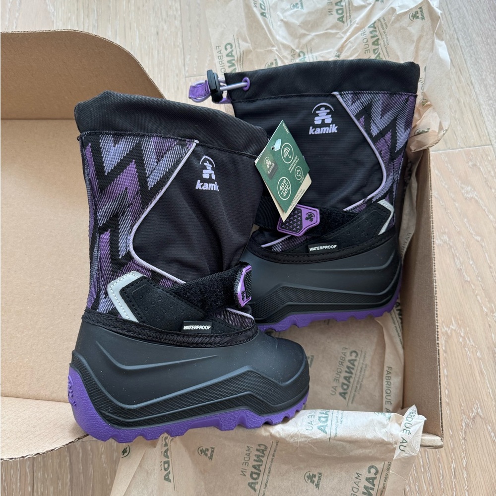 Kamik Black and Purple Winter Boots